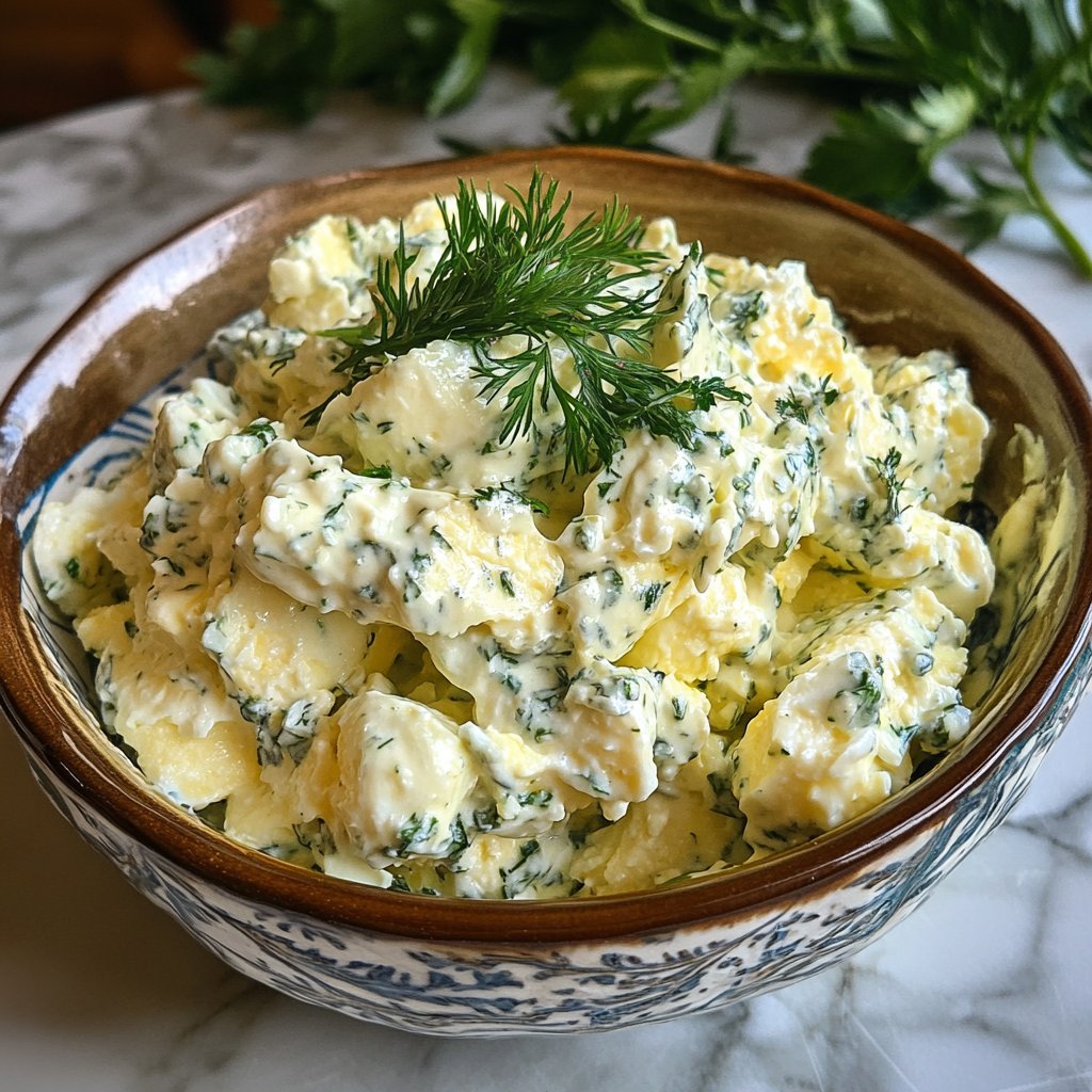 Herby Egg Salad with Crème Fraîche