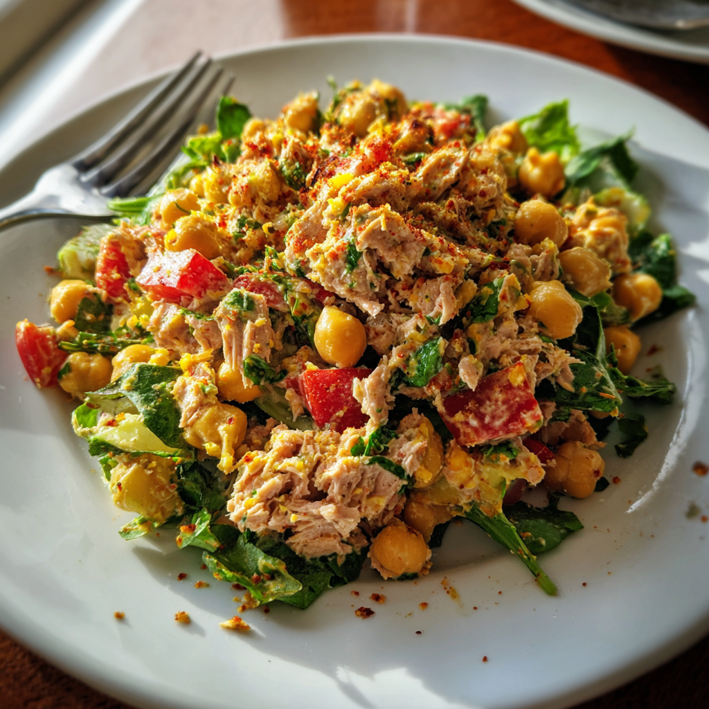 High-Protein Tuna Chickpea Salad