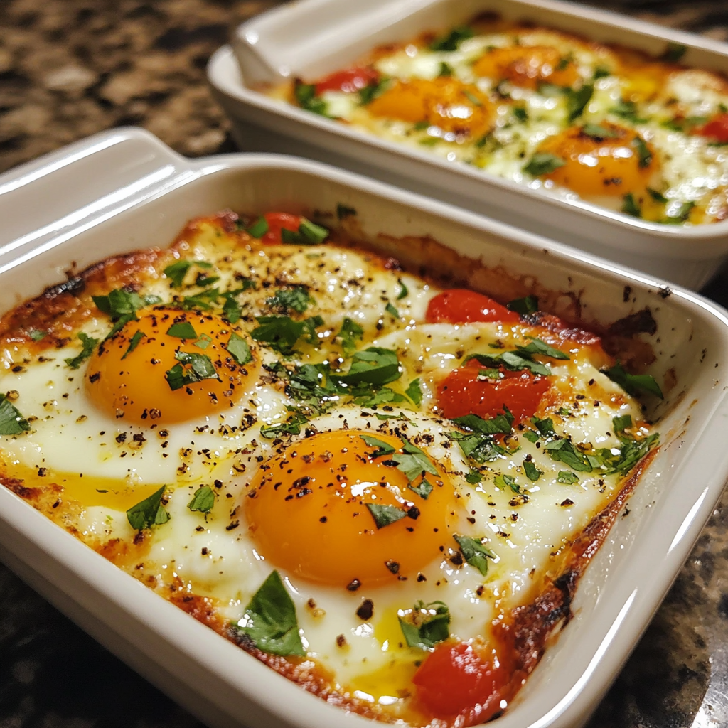 Baked Feta Eggs