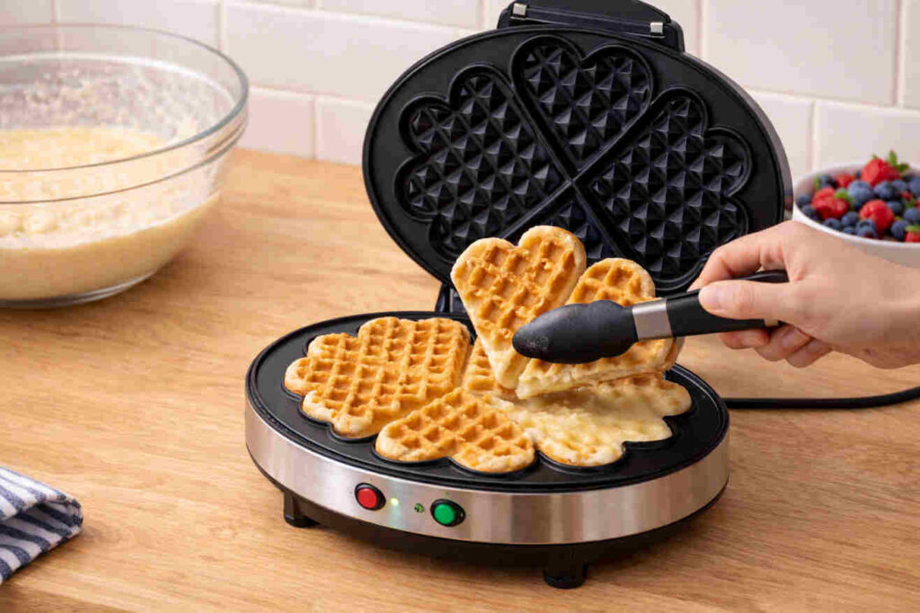 Homemade Heart-Shaped Waffles
